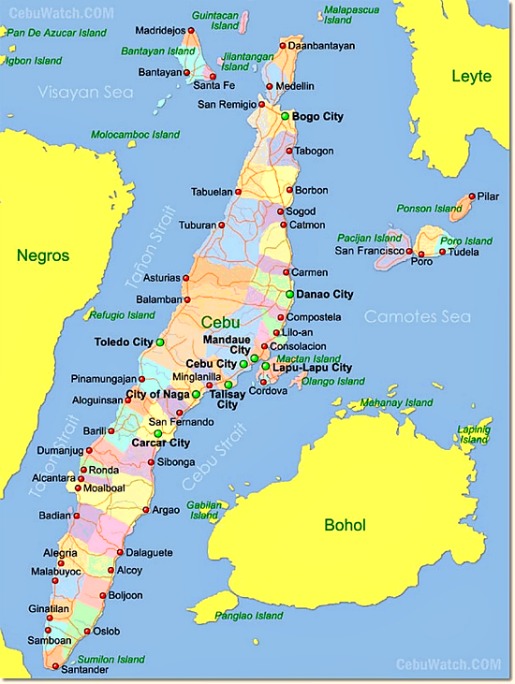 Map Of North Cebu